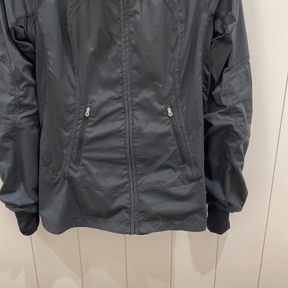 Lululemon Black Hooded Jacket—Beautiful Fabric & Fit—Hood Zippered Collar-EUC-6 - Picture 3 of 11